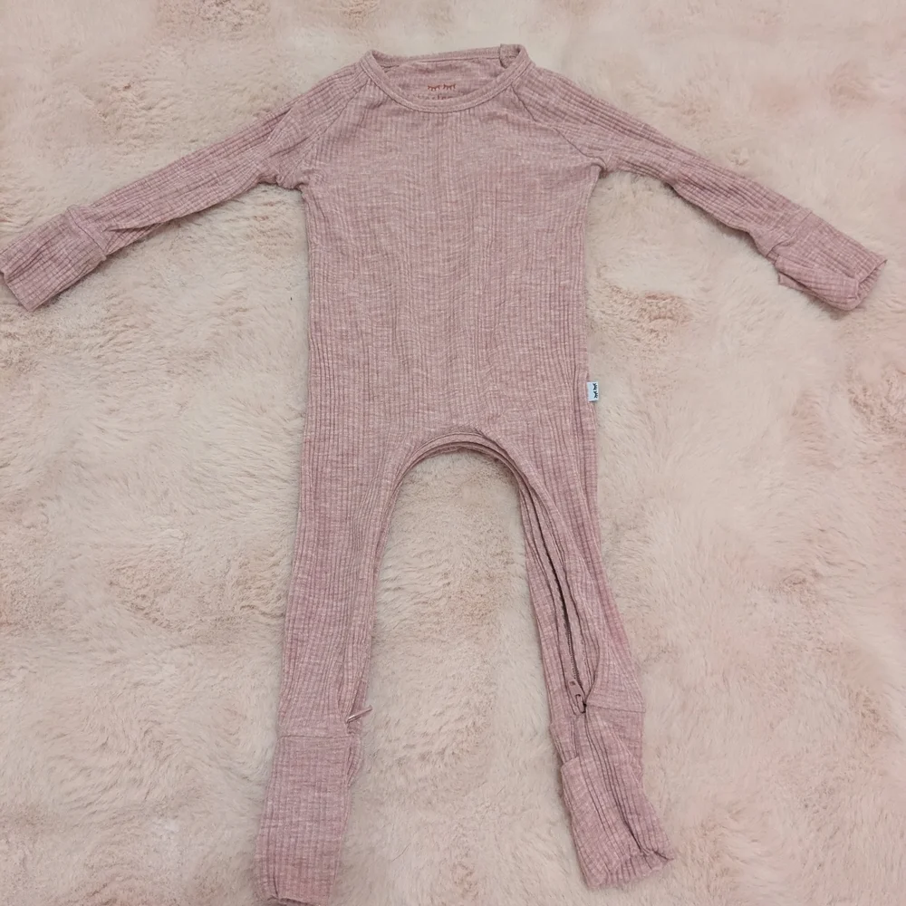 Little Sleepies Baby Girls Pink Ribbed One Piece 0-3 Months